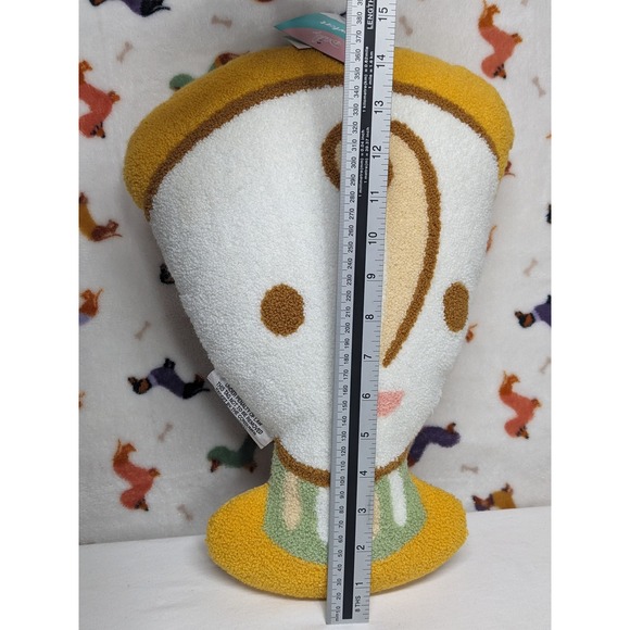 Disney Pillowfort Chip Decorative Pillow Beauty and the Beast Teacup Yellow New - Picture 4 of 6